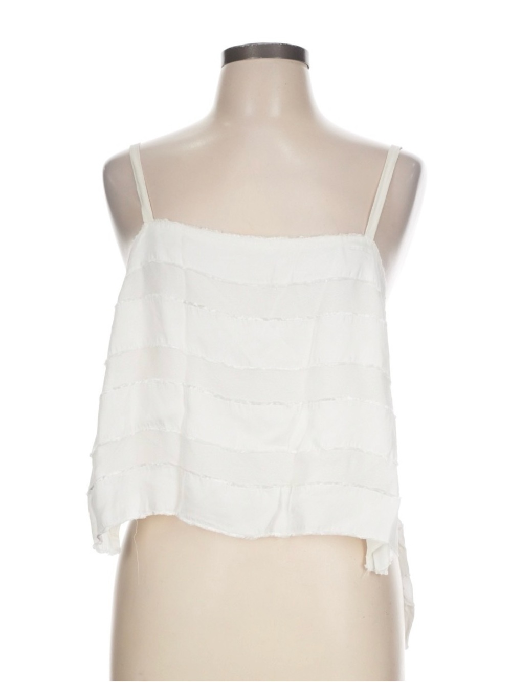 Silence + Noise White Layered Spaghetti Strap Tank Top size large